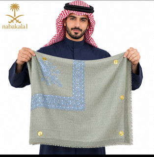 چفیه عمانی گلدوزی شده اصل | شماغ عمانی طرحدار مردانه